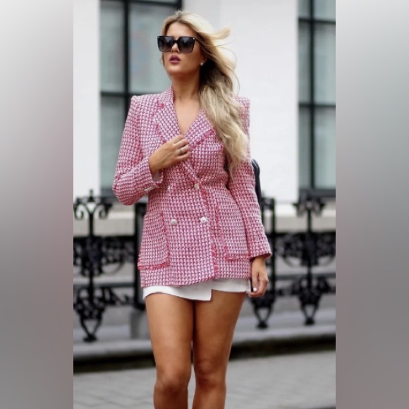 Zara TAILORED DOUBLE BREASTED BLAZER